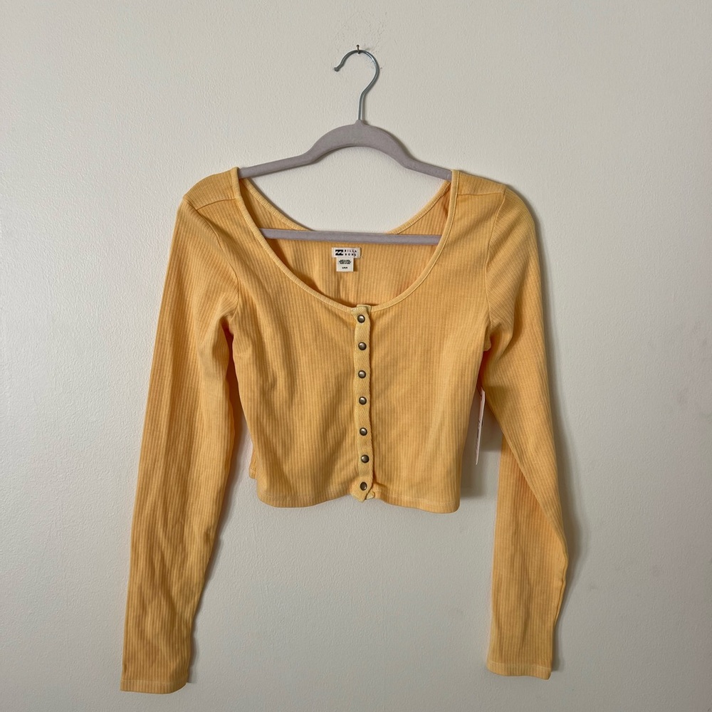 Billabong Women's Button-Up Tan Top